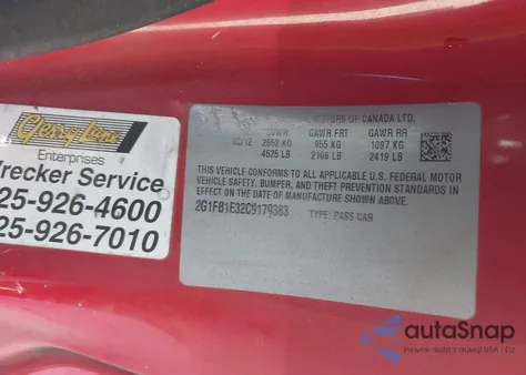 2012 Chevrolet Camaro 1Lt from USA, damaged, VIN 2G1FB1E32C9179383